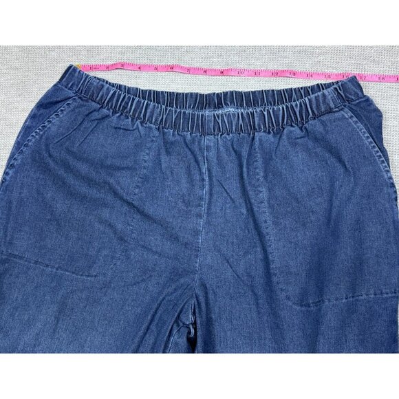 Woman Within Womens Blue Denim Jeans Pull On High Rise Bootcut Size 22WP NEW - Picture 8 of 15